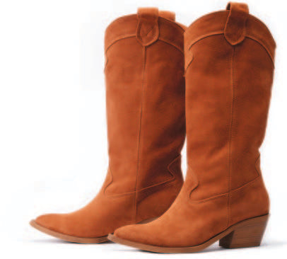 Suede Cognac Cowboy Boots