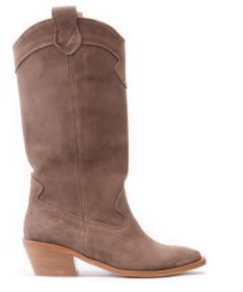 Taupe Suede Cowboy Boots