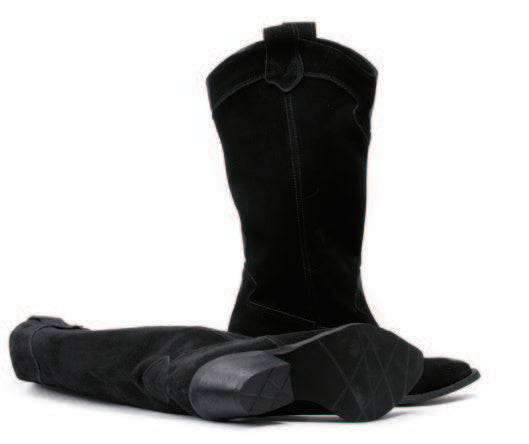 Black Suede Cowboy Boots