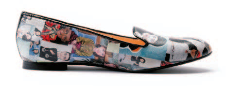 Baleriny Loafer z Kolorowym Nadrukiem